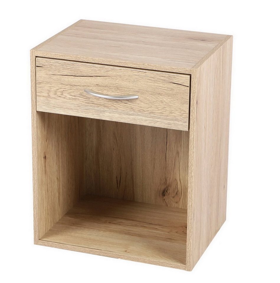 Urban Living Nachtkommode Schlafzimmerkommode Bettschrank Nachttisch mit Schublade (PRATIK, aus MDF (12 mm), (BxTxH) 39 x 30 x 48 cm von Urban Living