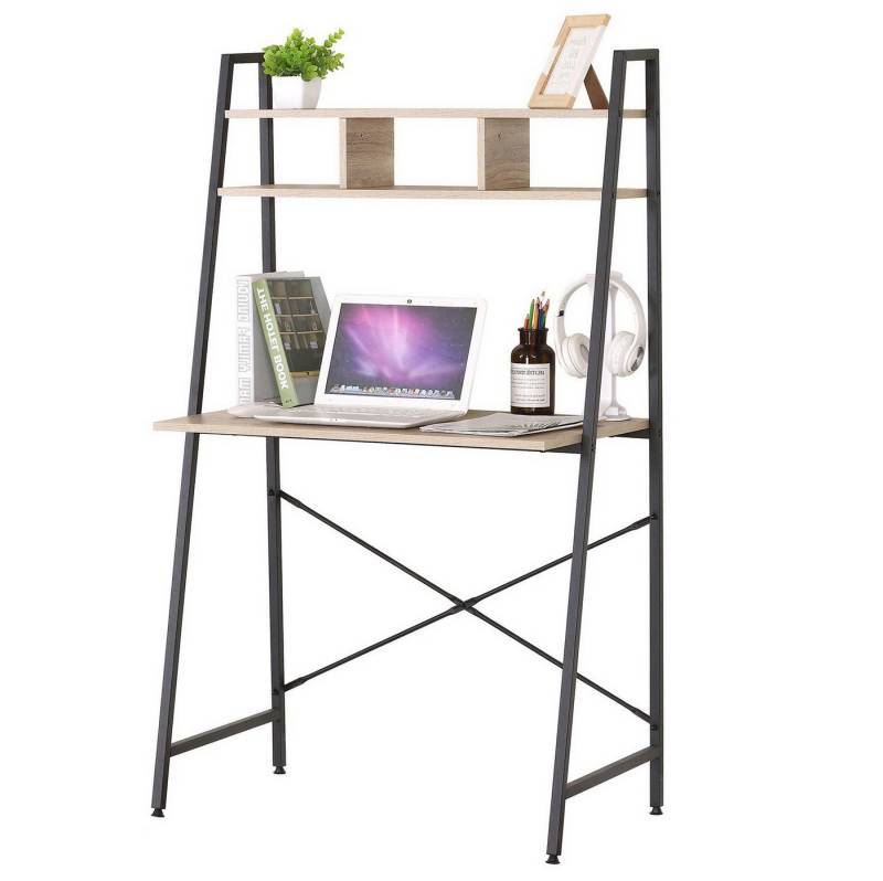 Urban Living Regal-Schreibtisch Computertisch Laptoptisch Arbeitstisch Bürotisch Tisch (2in1 Set COLORADO, Schreibisch und Regal in Einem), perfekt für Homeoffice von Urban Living