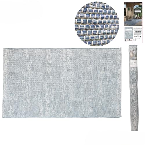 Urban Living SUNNYDAYS LE FARNIENTE - Teppich Shilo AUSSEN/INNEN Elfenbein Silber BLAU 160X220CM von Urban Living