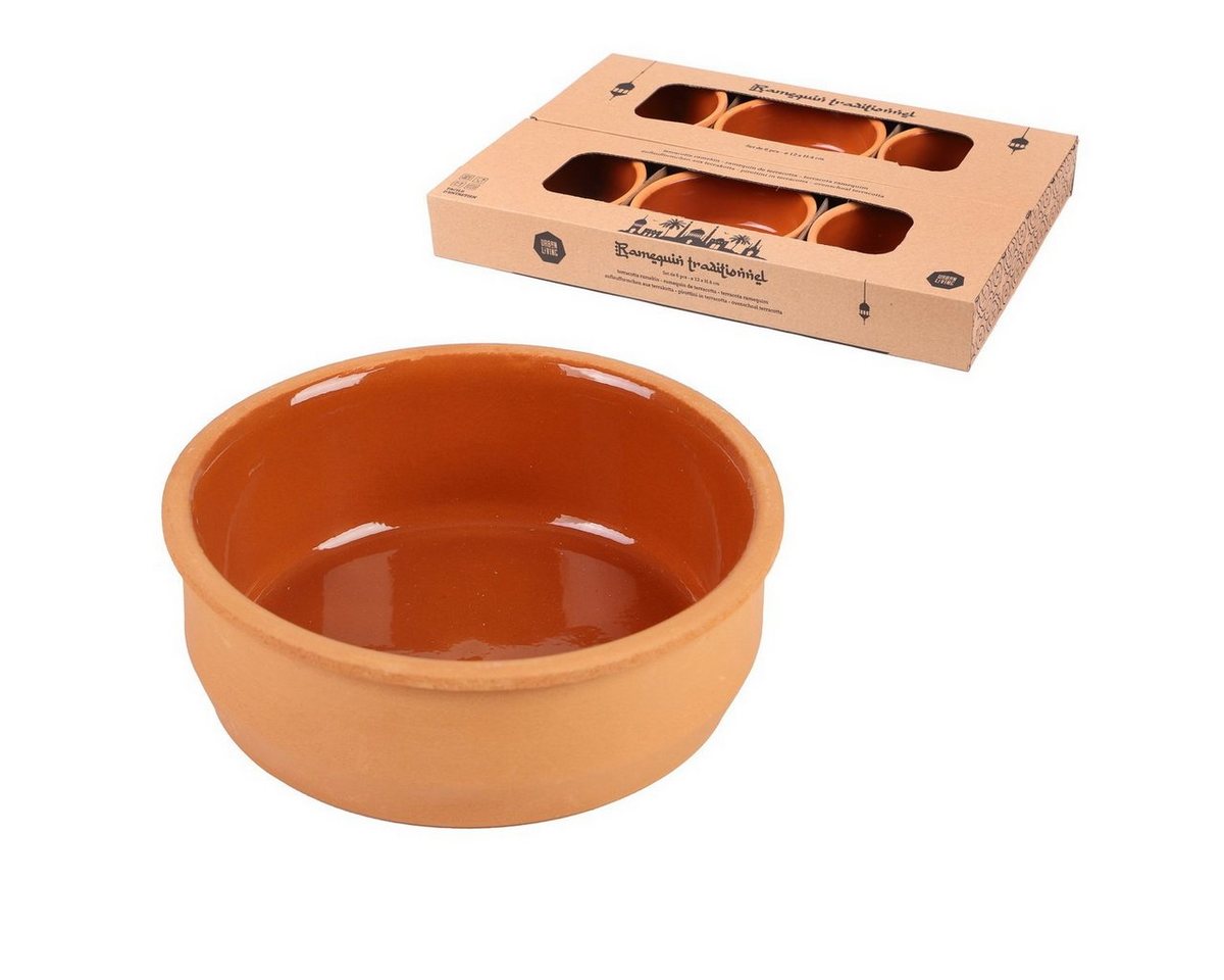 Urban Living Servierschale Terracotta-Schalen ⌀ 12 x 4 cm Snackschale Ton Terrakotta Dipschale, (3er oder 6er Set, 6-tlg), Tapas-Schale, backofengeeignet, Schüssel von Urban Living