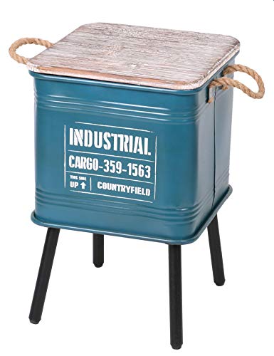 Urban Living Set mit 2 Tischen aus Metall, Taupe/Holz, normal von Urban Living