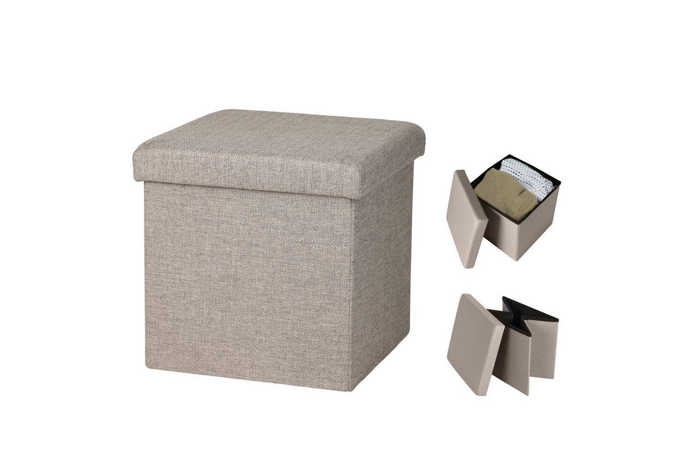 Urban Living Sitzwürfel Sitzhocker faltbar Sitzwürfel "ASPECT LIN" Sitz-Box, mit Stauraumfach Urban Living Sitzwürfel Sitzhocker faltbar Sitzwürfel "ASPECT LIN" Sitz-Box, mit Stauraumfach von Urban Living