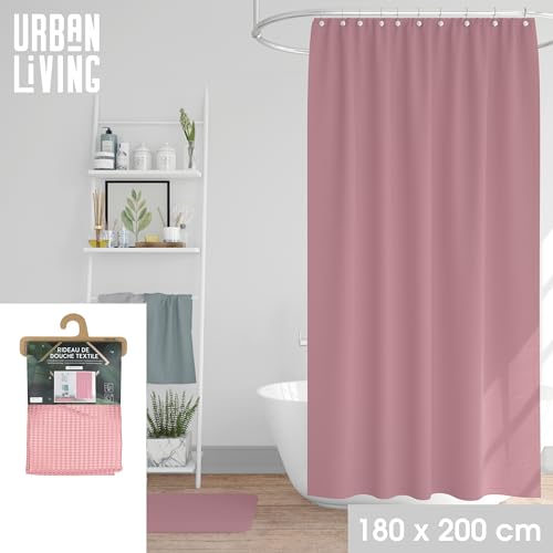 Urban living "Blush Jacquard-DUSCHMANTEL MIT 12 Ringen 180X200CM 110GM von Urban living