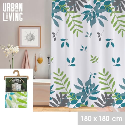 Urban living DUSCHABDECKUNG AUS Plastik MIT 12 Ringen Design Late Summer 180X180CM von Urban living