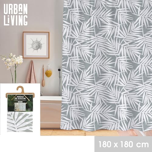 Urban living DUSCHMANAGER AUS Kunststoff MIT 12 Ringen Design Jungle 180X180CM von Urban living