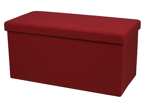 Urban living Kube Sitzbank, faltbar, 76 x 37,5 x 37,5 cm, Burgunderrot von Urban Living