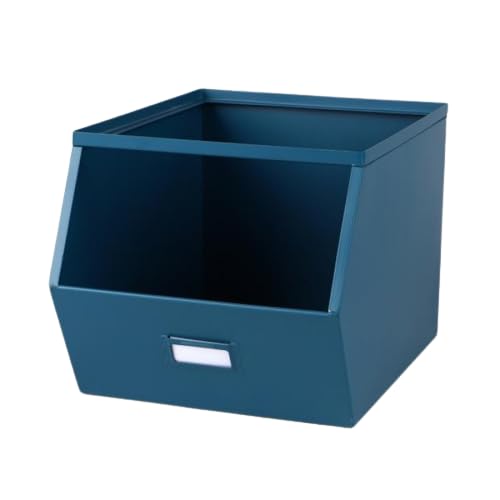 Urban living Loft & Metall Aufbewahrungsbox, Metall, Blau, mit Etikett, 32 x 23 x 21 cm von Urban living