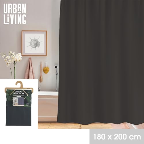 Urban living "Moonrock Kunststoff-DUSCHMANSCHETTE MIT 12 Ringen 180X200CM von Urban living