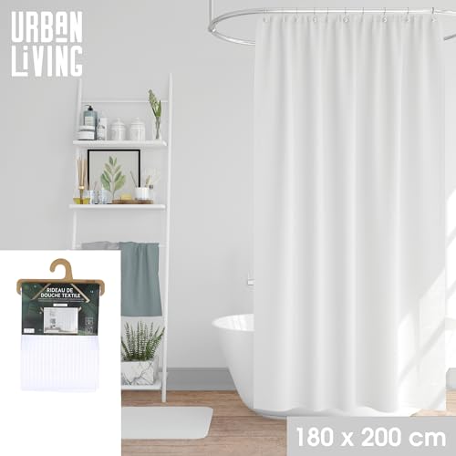 Urban living "Pure Jacquard-DUSCHMANTEL MIT 12 Ringen 180X200CM 110GM von Urban living