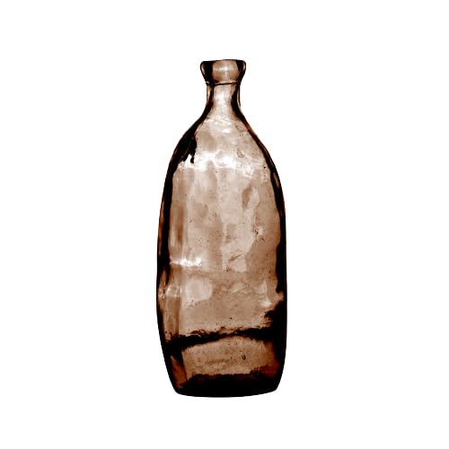 NATURAL LIVING VASE LEA 3L Bernstein AUS RECYCELTEM Glas Durchmesser 13CM X H35CM von NATURAL LIVING