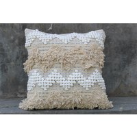 Boho Handgewebte Baumwolle Kissenbezug 20x20 Sofa Cover Home Decor Couch von UrbanAdorn