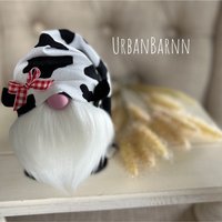 Bauernhaus Kuh Gnome, Tiered Tablett Zwerge, Farm Dekor, Bauernhof Gnome von UrbanCraftBarn
