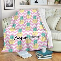 Ananas Individuelle Namensdecke/Decke Fleece-Decke Erwachsenen-Kind-Decke Obst-Liebhaber Geschenk von UrbanGiftStore