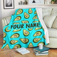 Avocado Benutzerdefinierte Namensdecke/Obst Fleece Decke Kuscheldecke Erwachsene Kinder von UrbanGiftStore