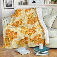 Waben Fleecedecke Bienenstock Überwurf, Ultra-Soft Microfleece von UrbanGiftStore