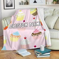 Cupcakes Benutzerdefinierte Namensdecke/Decke Fleece Kuscheldecke Erwachsene Kinder Decke von UrbanGiftStore