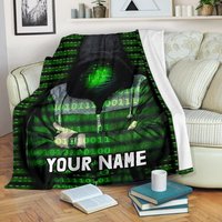 Deep Web Benutzerdefinierte Namensdecke/Anonymous Hacker Throw Decke Binärcode Fleece Dunkle Kuscheldecke Erwachsene von UrbanGiftStore