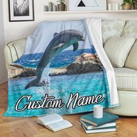 Delfin Individuelle Namensdecke/Decke Fleece Kuscheldecke Erwachsene Kinderdecke von UrbanGiftStore