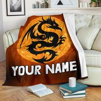 Drache Namensdecke/Tierdecke Fleece Decke Kuscheldecke Erwachsene Kinder von UrbanGiftStore