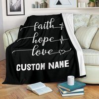 Fait Love Hope Namensdecke/Glaube Decke Hoffnung Fleece Liebe Kuscheldecke Geschenk von UrbanGiftStore