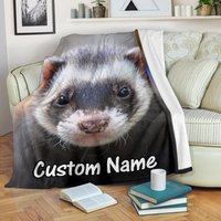 Frettchen Benutzerdefinierte Name Decke/Fleece Gemütliche Erwachsene L Kinderdecke Geschenk von UrbanGiftStore