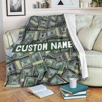 Geld Namensdecke/Geldwurfdecke Dollar Geldscheine Fleece Decke Geldschein Kuscheldecke Erwachsene Kinder von UrbanGiftStore