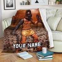 Gladiator Namensdecke/Decke Fleece Kuscheldecke Kinderdecke von UrbanGiftStore