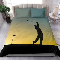 Golf Sport Bettbezug Und Kissenbezüge - Golfer Bettwäsche Set von UrbanGiftStore