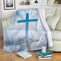 Holly Cross Individuelle Name Fleecedecke Jesus Throw von UrbanGiftStore