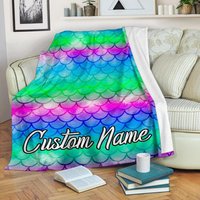 Meerjungfrau Namensdecke/Mermaid Throw Decke Fleece Kuscheldecke Erwachsene Kinderdecke von UrbanGiftStore