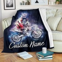 Motorrad-Fleecedecke Mit Individuellem Namen Ultraweicher Motorrad-Überwurf von UrbanGiftStore