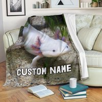 Name Axolotl Decke Ultra-Weicher Fleece Überwurf von UrbanGiftStore