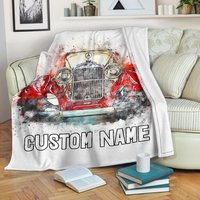 Oldtimer-Decke/Oldtimer-Fleece-Decke Altes Auto-Erwachsen-Kind-Decke Oldtimer-Liebhaber-Geschenk von UrbanGiftStore