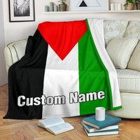 Palästina Flagge Decke Benutzerdefinierte Name Fleece Überwurf von UrbanGiftStore
