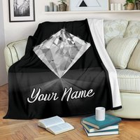 Personalisierte Diamant-Fleece-Decke Luxuriöser, Personalisierter Überwurf von UrbanGiftStore