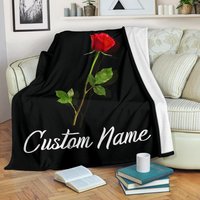 Rose Benutzerdefinierte Namensdecke/Rote Decke Fleece Kuscheldecke Erwachsene Kid von UrbanGiftStore