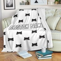 Schwarze Katze Namensdecke/Fleece Decke Kuscheldecke Erwachsene Kinderdecke von UrbanGiftStore