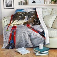 Ski Alpin Decke/Überwurf Fleece Kuschelige Sport Erwachsene Kinderdecke von UrbanGiftStore
