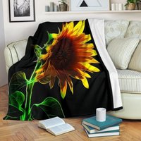 Sonnenblumen Decke, Fleece Erwachsene Kinderdecke von UrbanGiftStore
