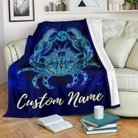 The Cancer Sternzeichen Namensdecke/Custom Name Horoskop Decke Fleece Krebs Erwachsene Kinder von UrbanGiftStore