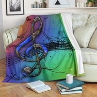 Violinschlüssel-Decke/Musiknoten-Decke Musik-Decke Musik-Fleece-Decke Musik-Erwachsenen-Decke Musik-Kind-Decke Geschenk von UrbanGiftStore