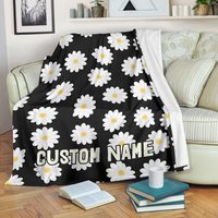 Weiße Daisy Namensdecke/Blumendecke Fleece Decke Throw Erwachsene Kinderdecke von UrbanGiftStore