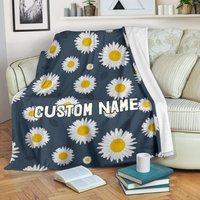 Weißes Gänseblümchen-Namensdecke/Gänseblümchen-Decke Gänseblümchen-Gemütliche Decke Gänseblümchen-Vlies-Decke Gänseblümchen-Erwachsen-Kinderdecke von UrbanGiftStore