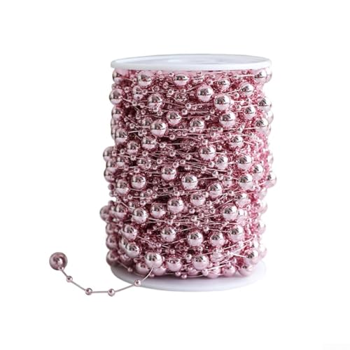 10 m lange künstliche Weihnachtsbaumperlen Girlande für Feiertagsdekoration und für Party-Ambiente Schaffung mit reflektierenden Perlen Schnur (Rosa) von UrbanHui
