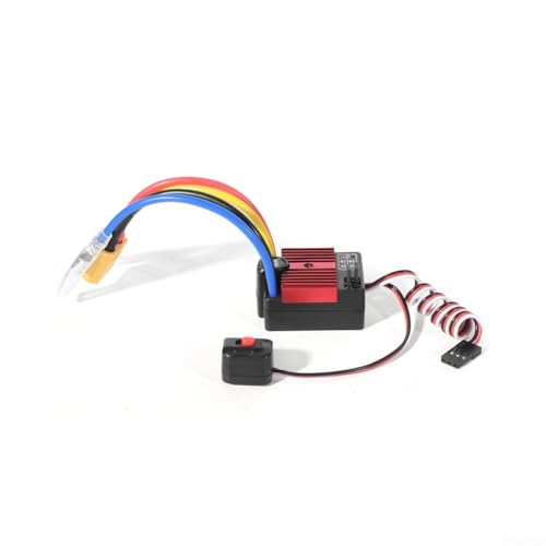 23S 60A Brushless ESC für RC Elektroautos Maßstab 1/10 mit Kondensator Thermoschutz und Schaltmodus BEC Ausgang (rot) von UrbanHui