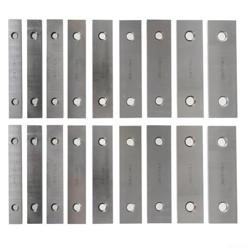 9 Paar Stahl-Parallelblöcke Set 1/4 Zoll dick 15,2 cm Länge 0,0002 Zoll für Maschinenschraubstock von UrbanHui