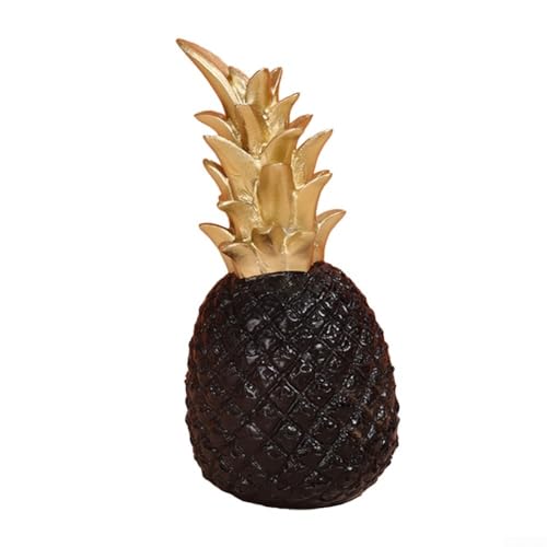 Ananas-Harzdekorationen für Zuhause zur Verschönerung von Eingangs- und Wohnräumen (mittelschwarz) von UrbanHui