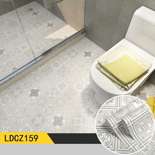 Bodenaufkleber mit rutschfester Technologie, wasserdichtes Material für Badezimmer- und Küchendekoration (61 cm x 1 m LDCZ159) von UrbanHui