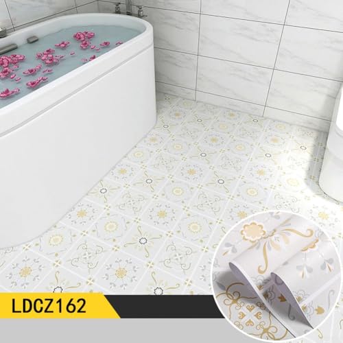 Bodenaufkleber mit rutschfester Technologie, wasserdichtes Material für Badezimmer- und Küchendekoration (61 cm x 1 m LDCZ162) von UrbanHui