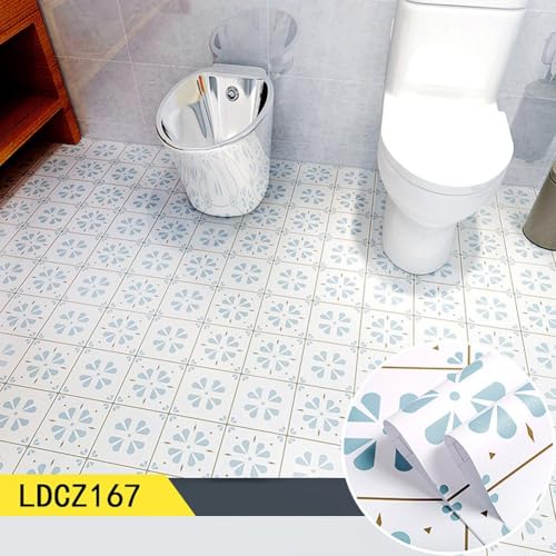 Bodenaufkleber mit rutschfester Technologie, wasserdichtes Material für Badezimmer- und Küchendekoration (61 cm x 1 m LDCZ167) von UrbanHui